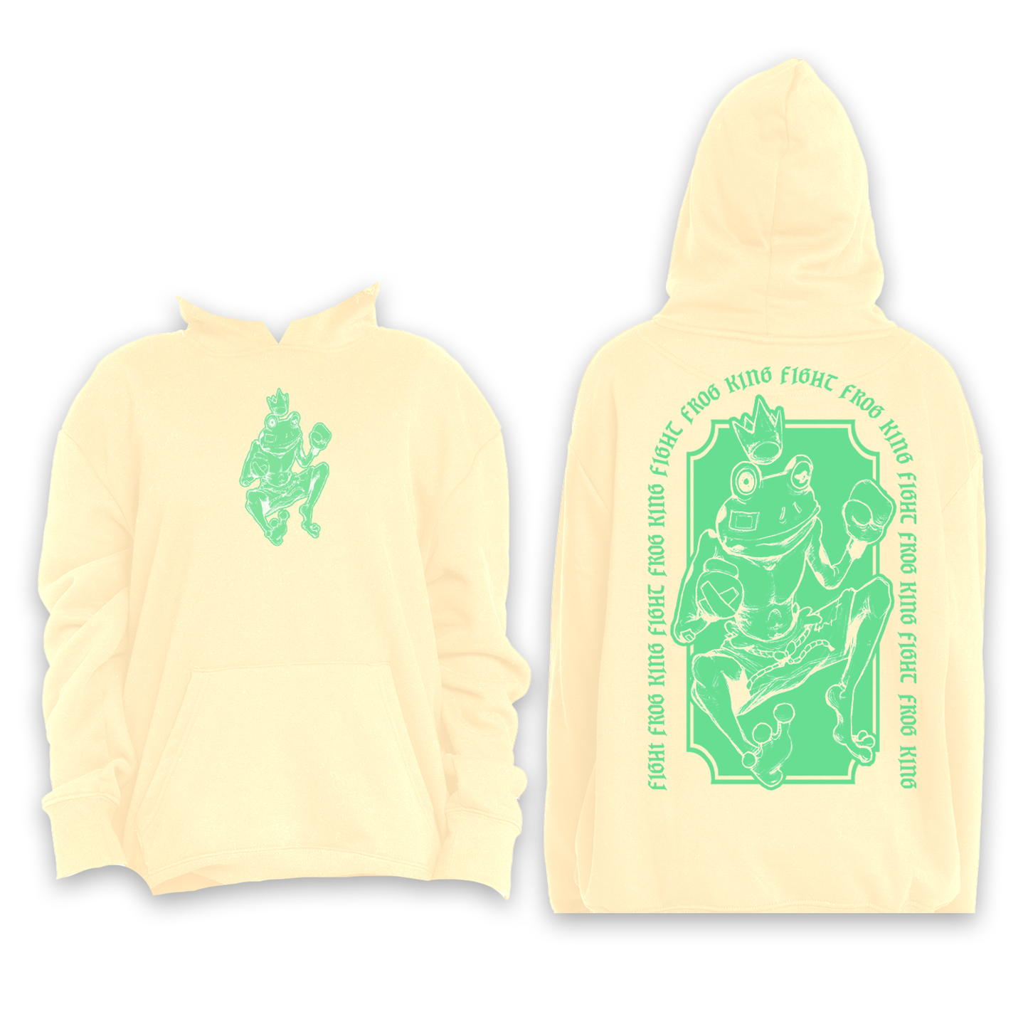 FIGHT FROG KING HOODIE (CREAM)